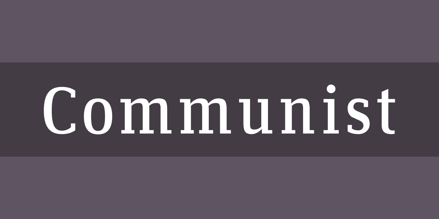 Beispiel einer Communist-Schriftart #1